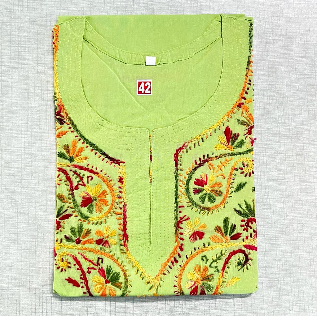 Buy Aari Embroidered Cotton Kashmiri Kurti for Women, Indian Kurtis, BATIN®  Online in India - Etsy