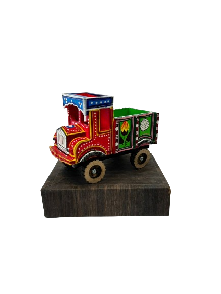 “Rural Artisan-Made Wooden Toy Truck from Varanasi - 5x2.5x3.5 Inches”