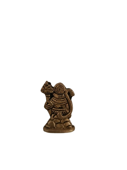 Pure Brass Hanuman Ji Statue in Sitting Posture - Handcrafted by Rural Artisans