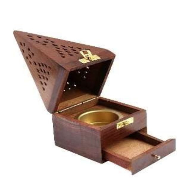 Sheesham Wood Jali work Dhoop stand-3 inch